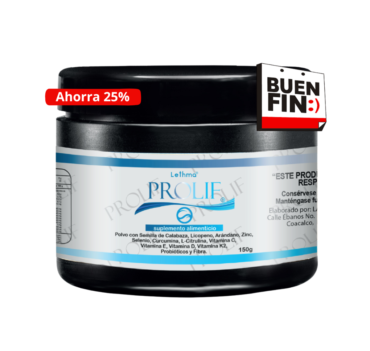 Prolif 150g - 30 tomas, sabor: Frutos rojos