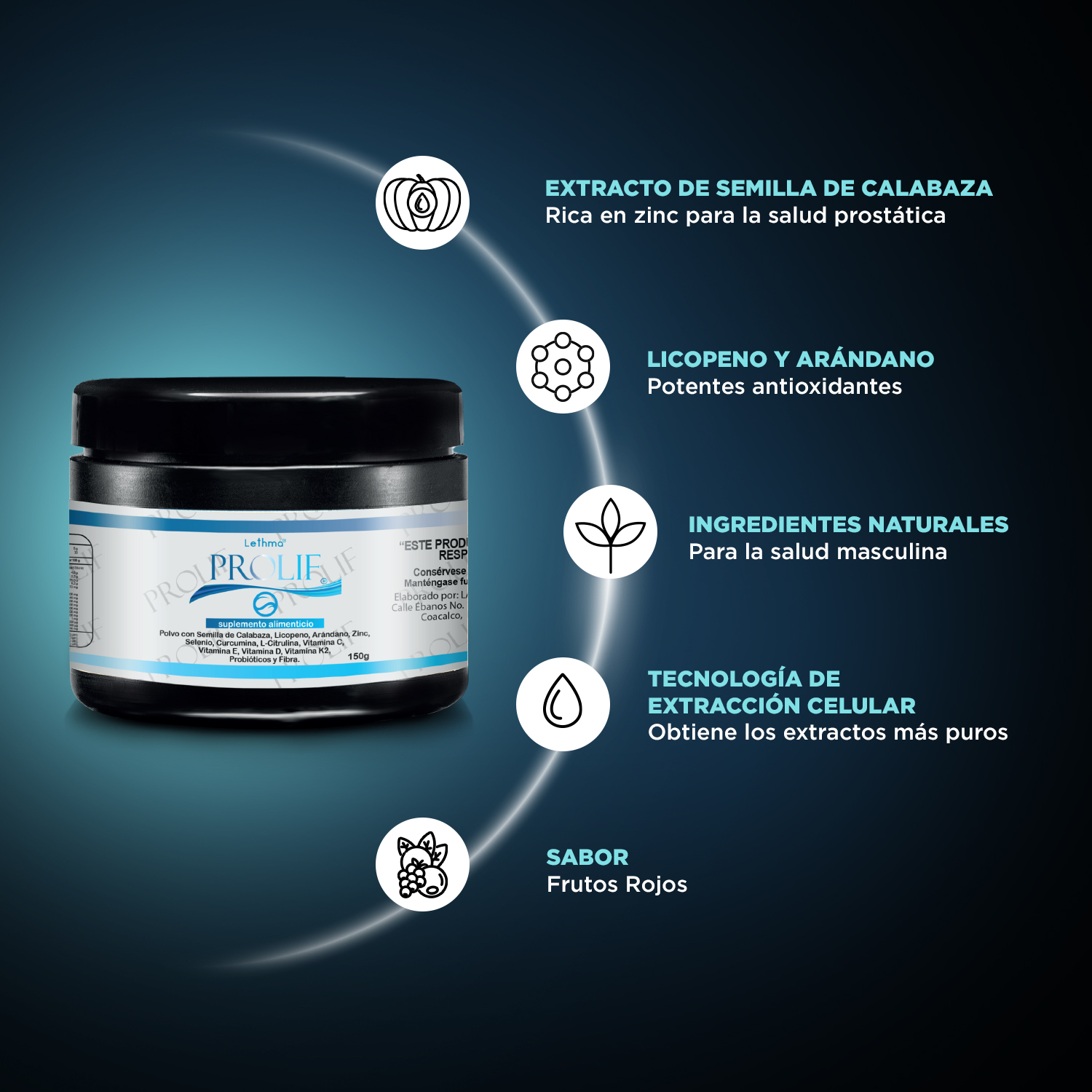 Prolif 150g - 30 tomas, sabor: Frutos rojos - Imagen 5