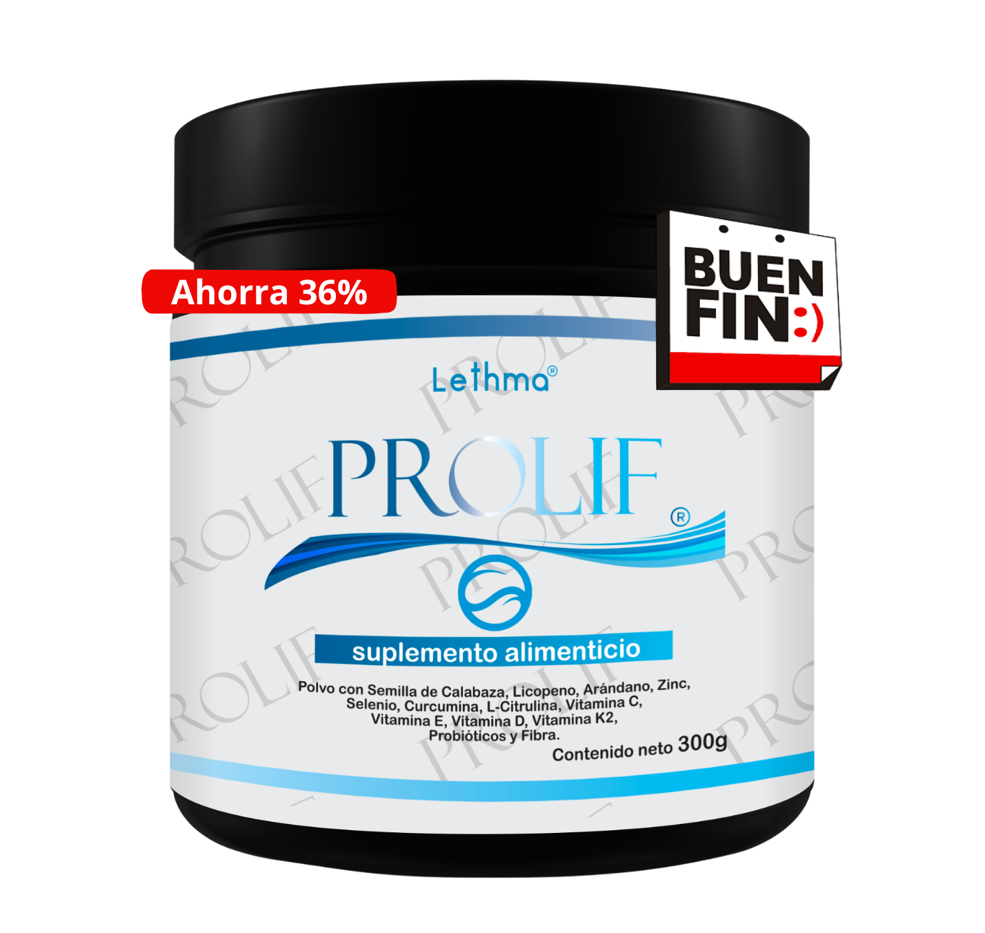 Prolif 300g - 60 tomas, Sabor: Frutos Rojos