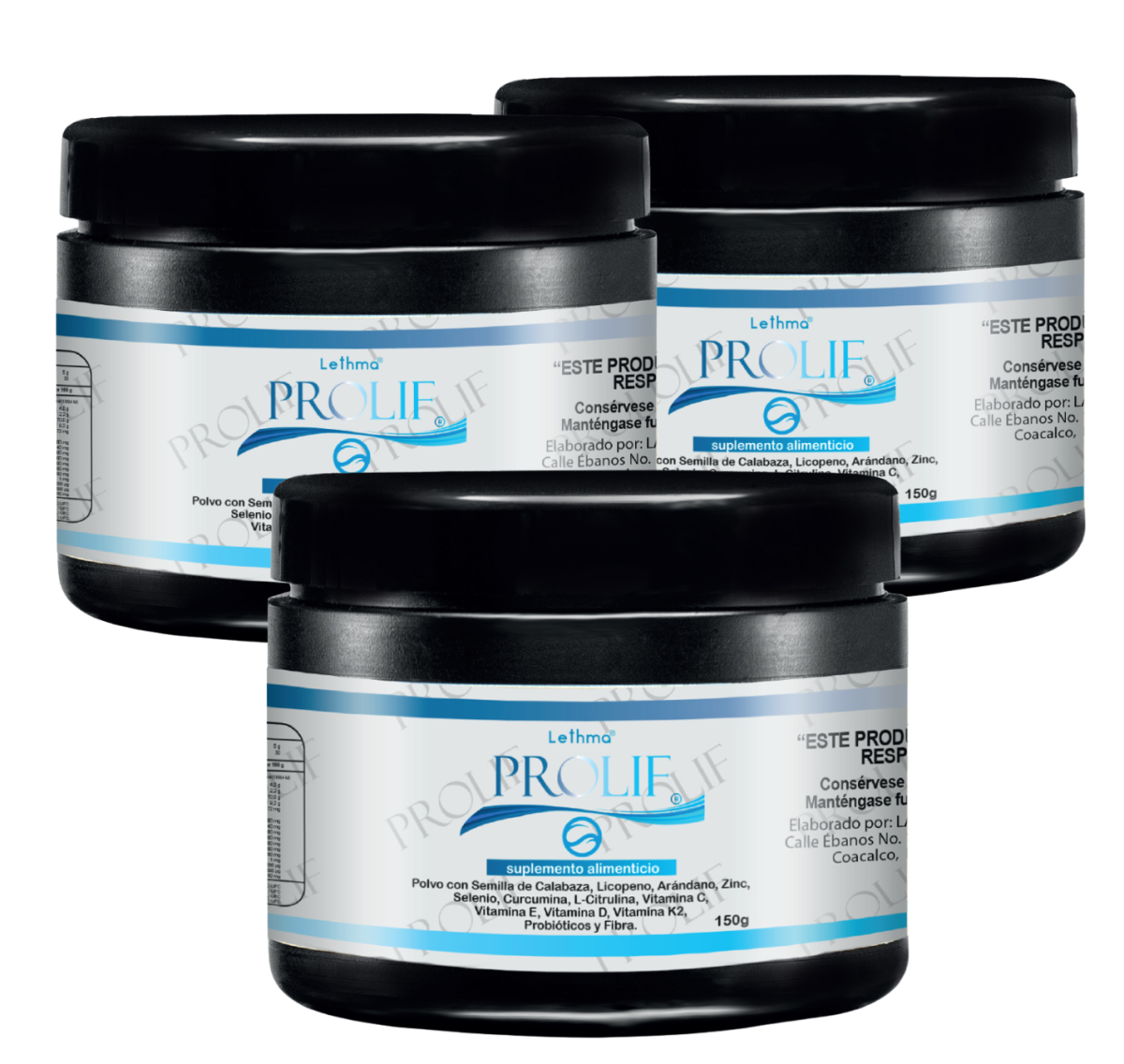 PACK 3 botes de 150g Prolif - 90 tomas