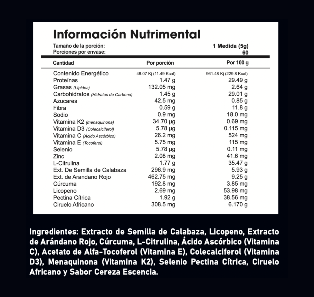 Suplemento alimenticio 300g Prolif Plus - 60 tomas - Imagen 2